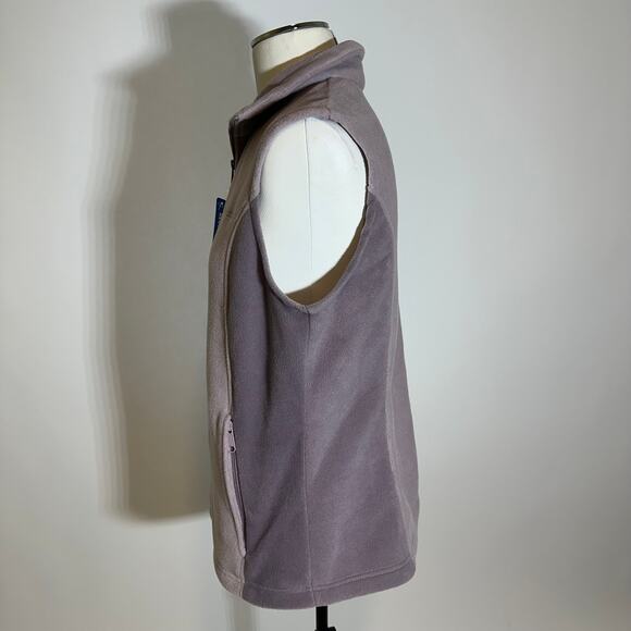 NWD Columbia Benton Springs Purple Fleece Vest Full Zip Mock Neck Womens Large L - Picture 5 of 12